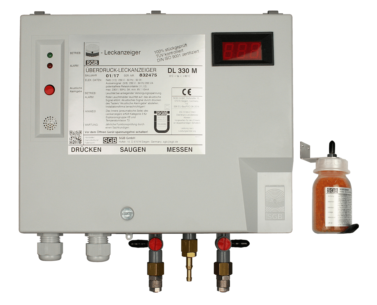 Druck-Leckanzeiger für Behälter